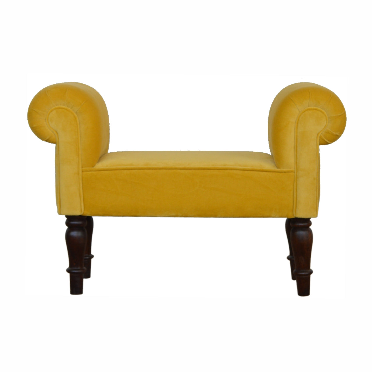 Mustard Velvet Bench
