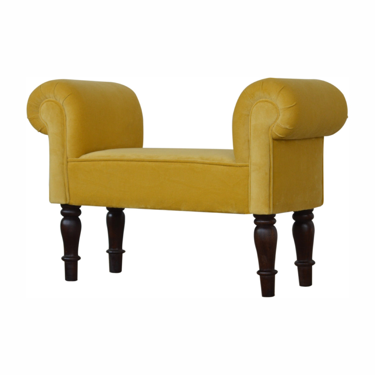 Mustard Velvet Bench