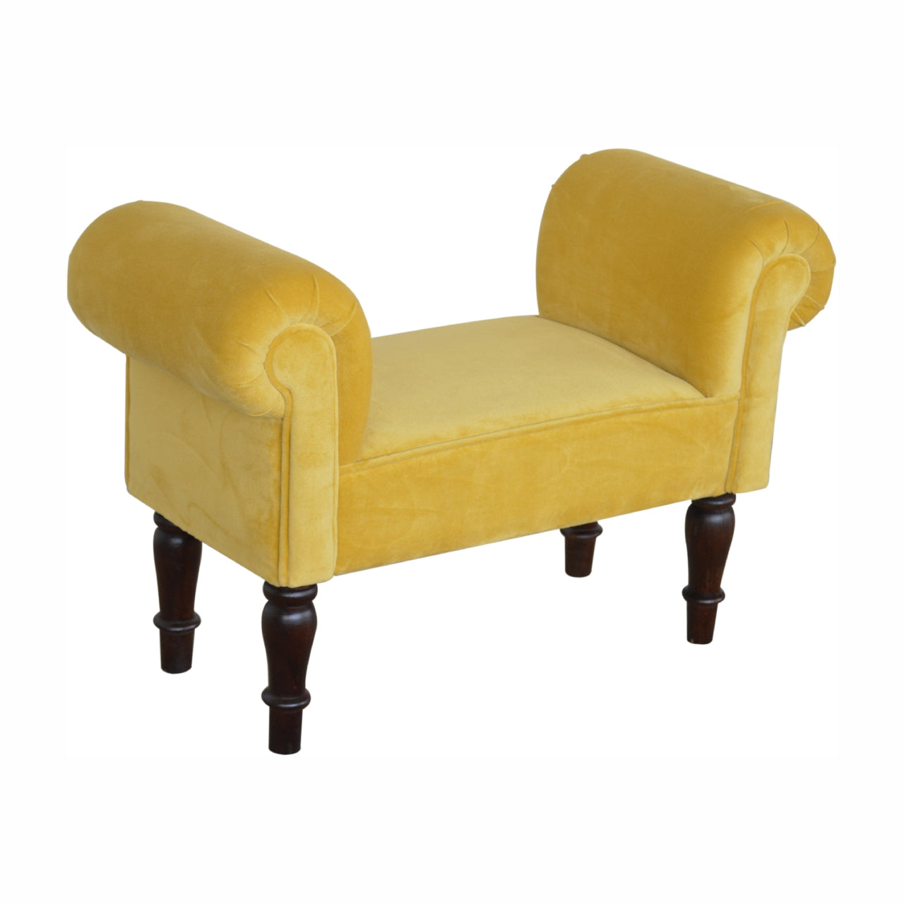 Mustard Velvet Bench