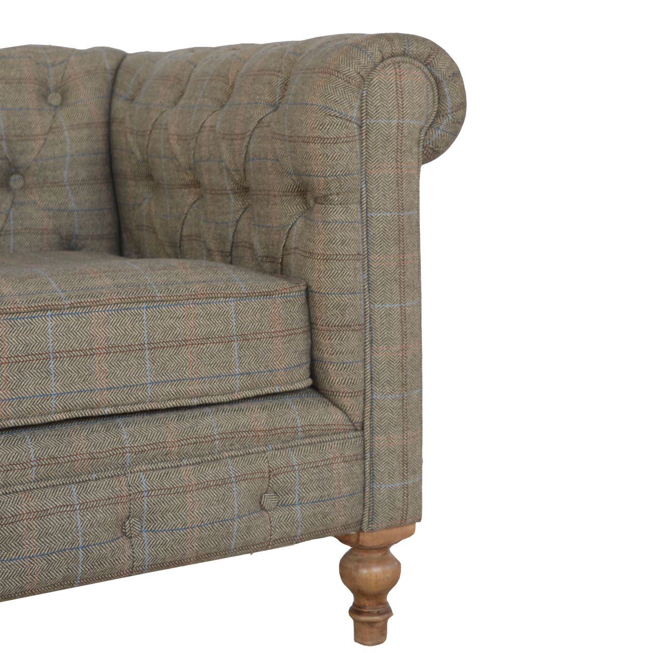 Multi Tweed Two Seat Chesterfield